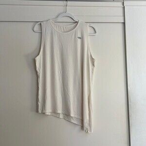 Running Bare "lotus" Tie Side Workout Tank in Cream Size: 6/8 USA